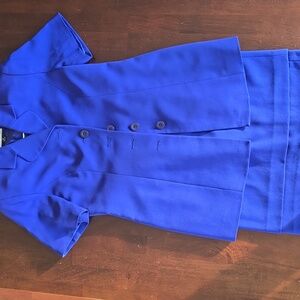 Blue Kasper 4 Petite Skirt Suit